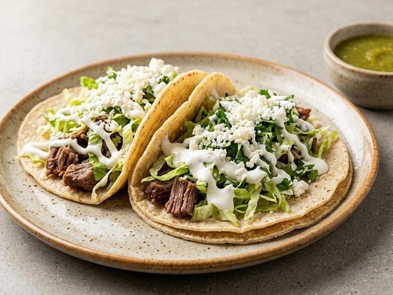 Tacos El Bigotes food